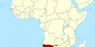Kaart aafrikas Namiibia